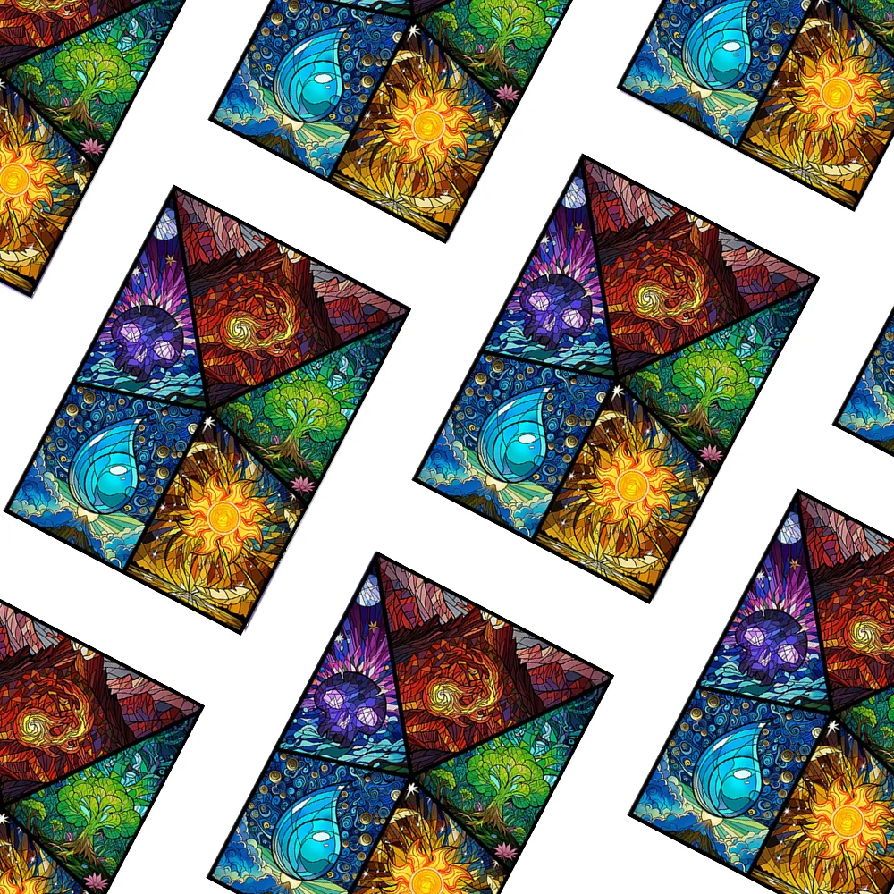 60 Stück 66x91mm Holographische Glas-Effekt Laser-Kartenhüllen Glänzende Spielkarten-Schutzhüllen für PKM/PTCG/TCG Spielkarten – Detail 3