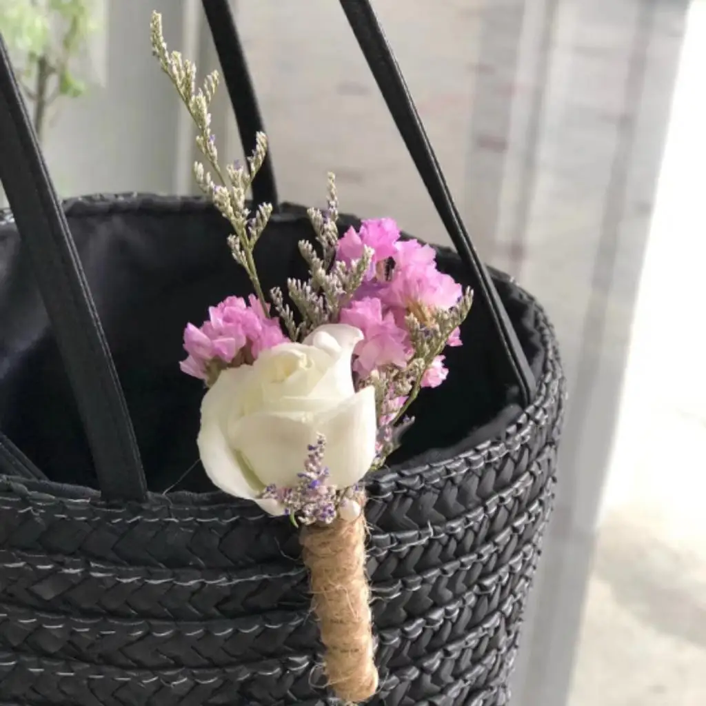 

Artificial Flower Brooch Pin Ribbon Lace Corsage Mesh Decorative Pins for Wedding Party Sleeves
