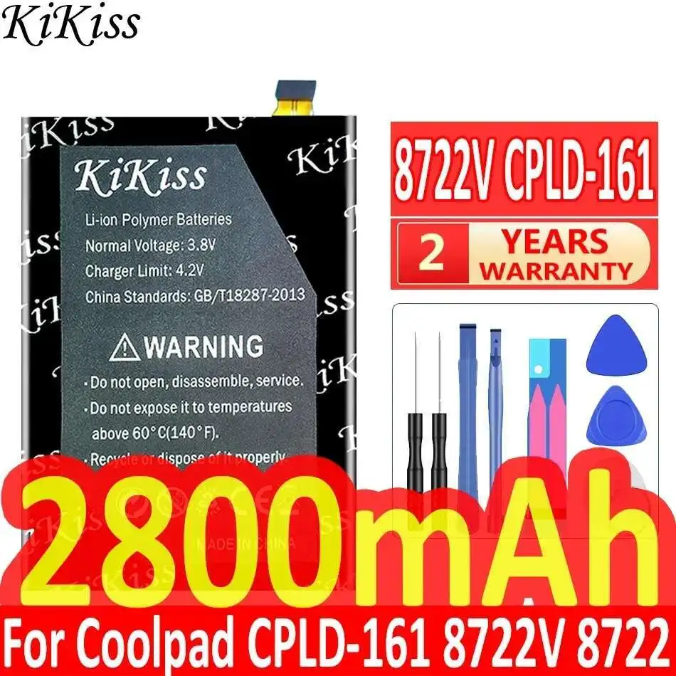 

Прочный аккумулятор для мобильного телефона Coolpad Cpld-161 8722V 8722 CPLD161, 2800 мАч
