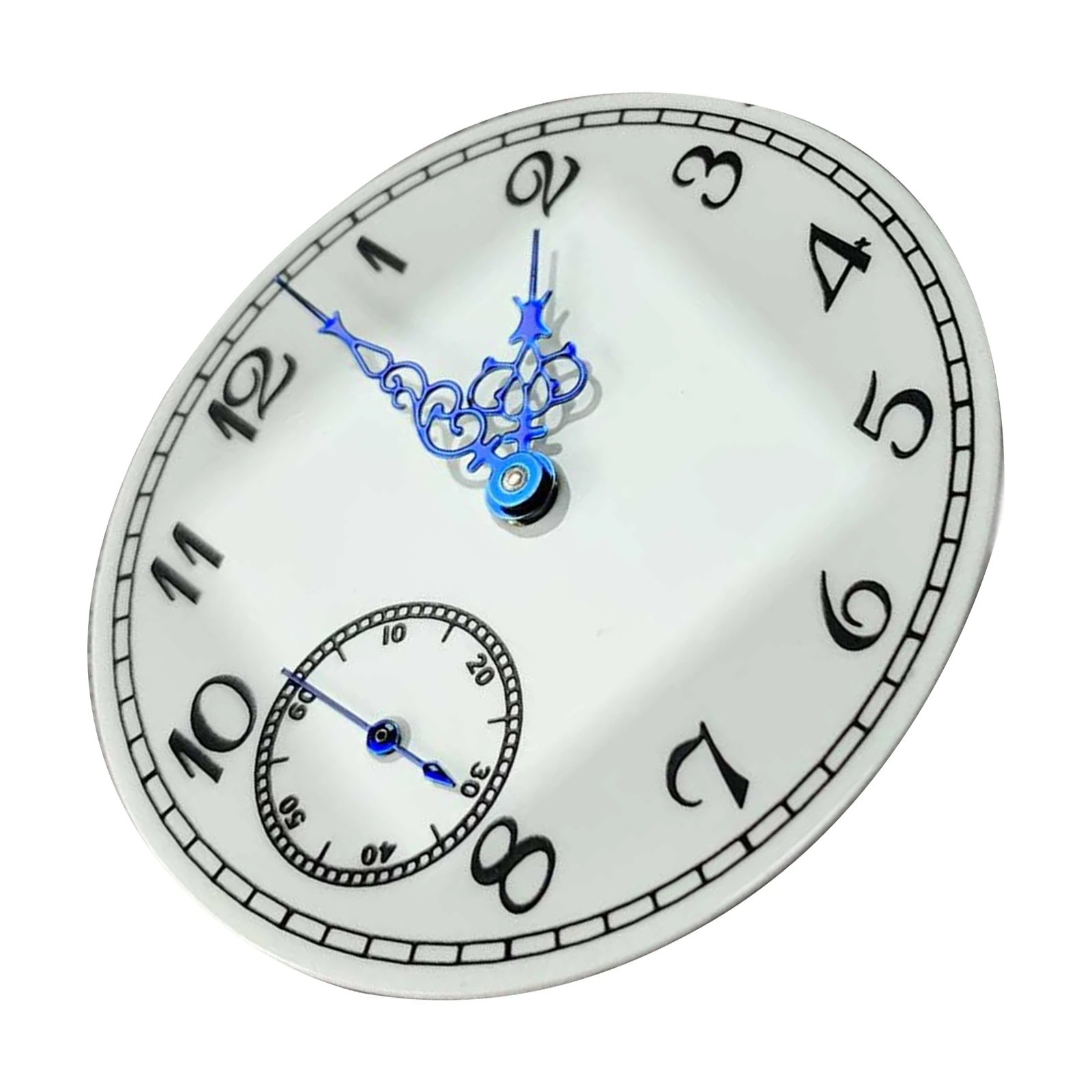 1Set 37mm Dial + Blue Hands for ETA6497 ST3600 Movement, Small Second at 9 Watch Modification Accessories