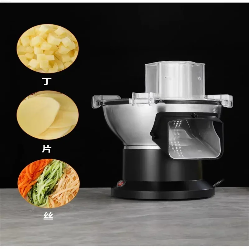 Electric Slicer Thickness Adjustable Restaurant Milk Tea Store Vegetable Cutter  Multi-function Commercial Dicing Machine