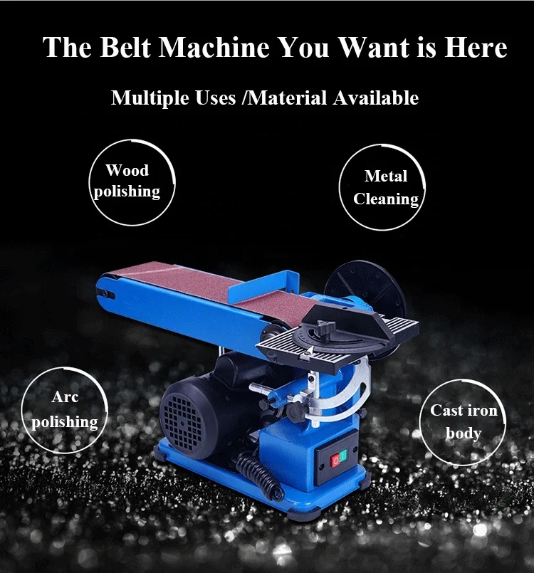 

450W Small Multifunctional Sand Belt Machine Sanding Machine for Woodworking