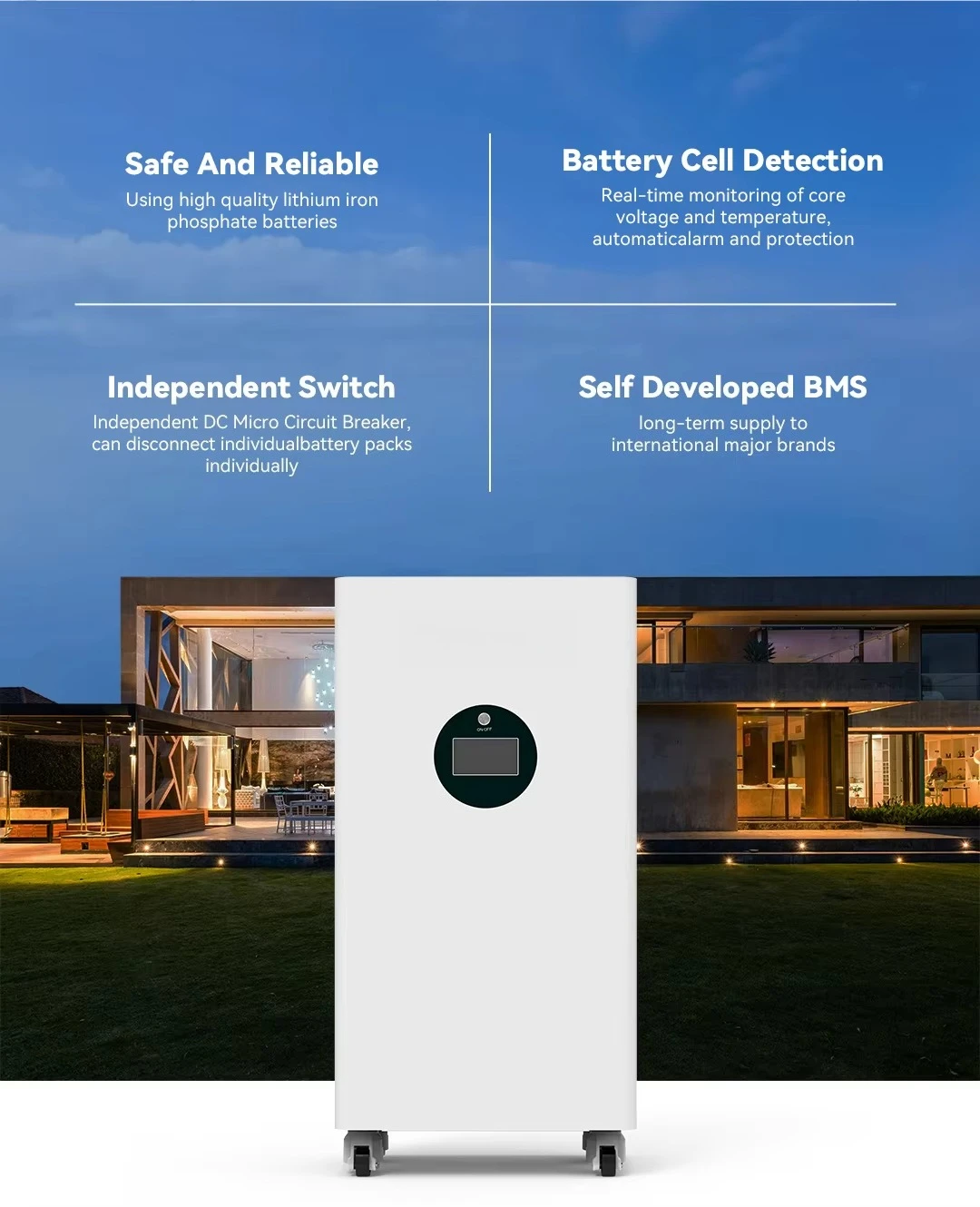 8000 Cycle Solar Lithium Battery 16kwh 48V 51.2V 314Ah 16Kw LiFePO4 Stackable Home Energy Storage System