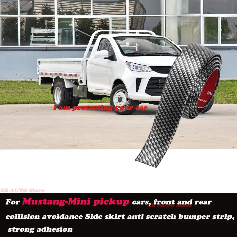 

Strong adhesive bumper strip, front and rear lip side skirts, collision and scratch resistant suitable For Mustang Mini pickup