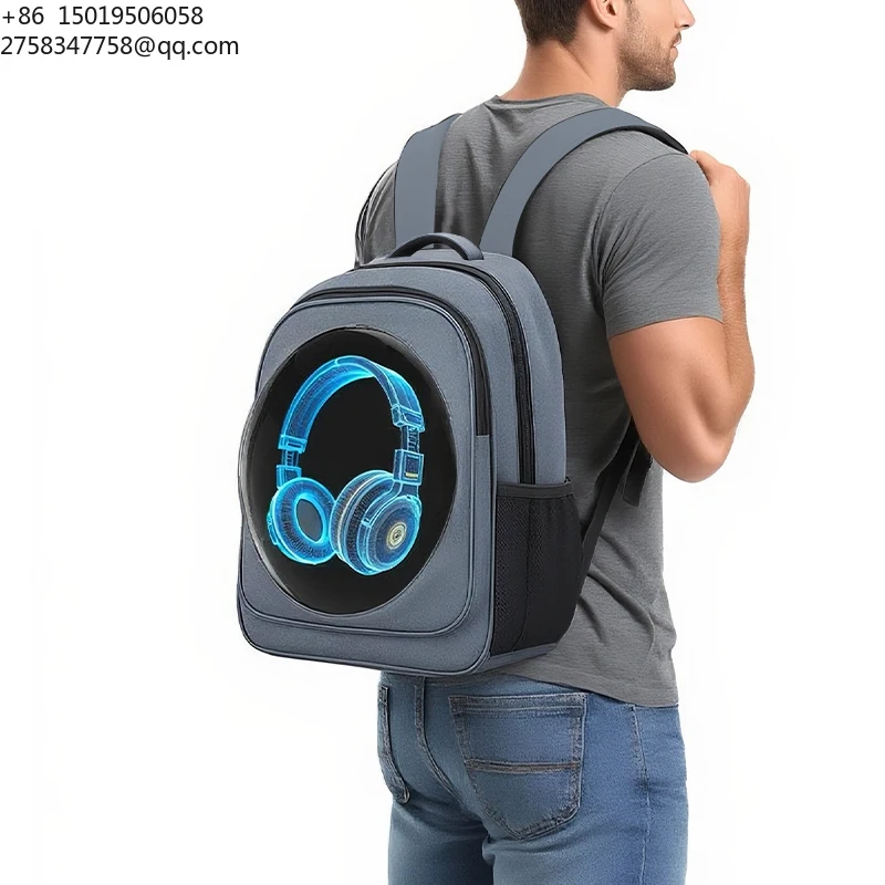 3D Hologram Fan Backpack Full LED Display Screen Transparent Screens Advertising Signage Digital Equipment Ultra Clear Display