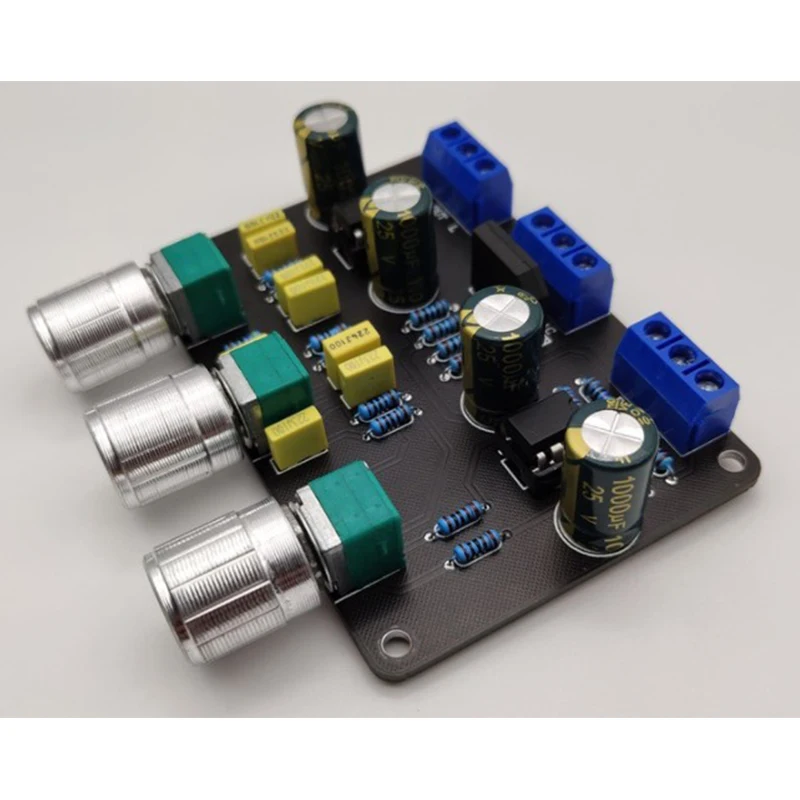 Papan Amplifier Stereo Dual NE5532 nada, papan Audio Hifi Amprifier Equalizer Preamp Treble kontrol nada Bass Pre Amplifier