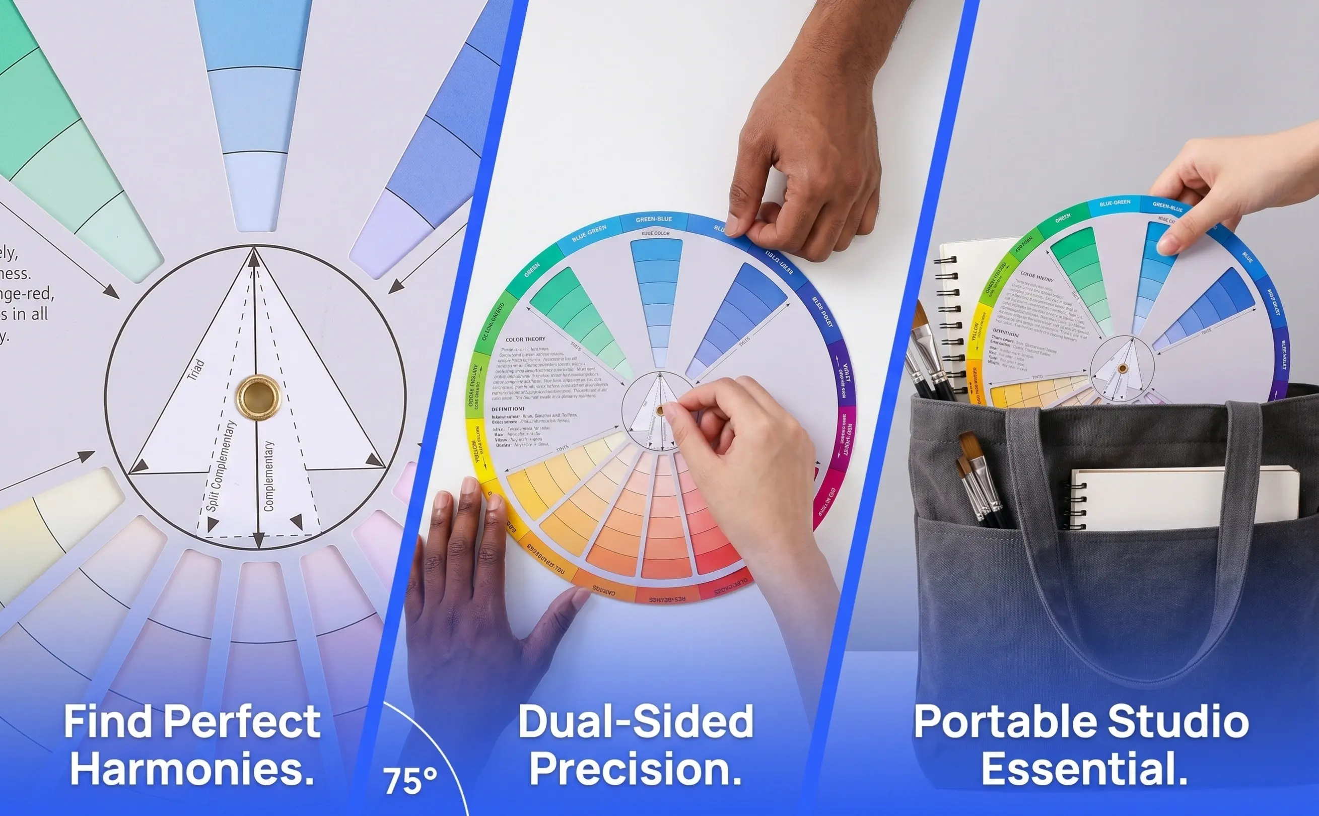 Creative Color Wheel Learning Tool Visualizes Color Relationships Shade Definitions Illustrations for Nail Art
