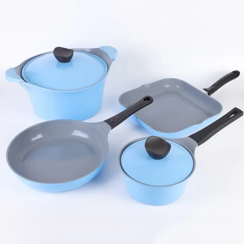 for  Kitchen Pot Cookware Set Non-Stick Coated Aluminum 6-Piece Set Pans and Pans