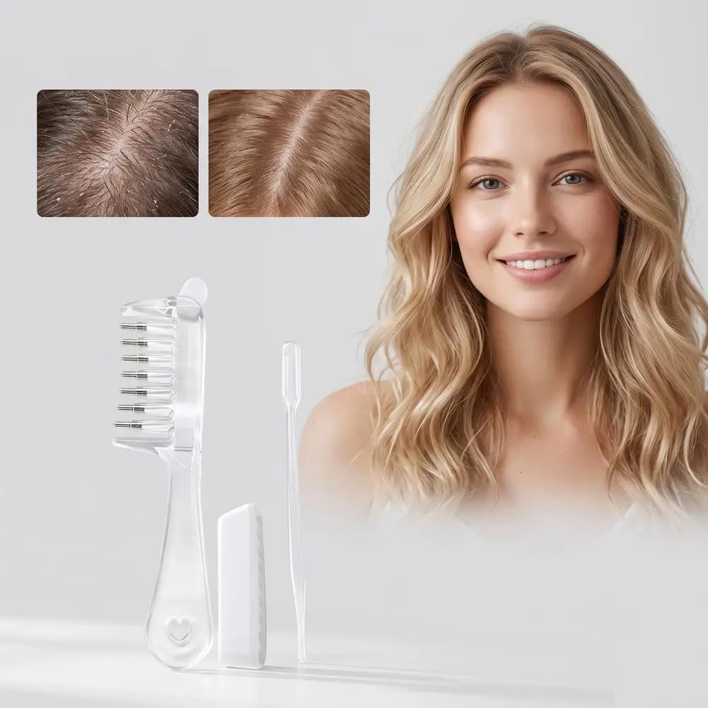 Scalp Fluid Massage Comb Scalp Care Essential Oil Liquid Massage Device Comb Hair Growth Serum Oil Application