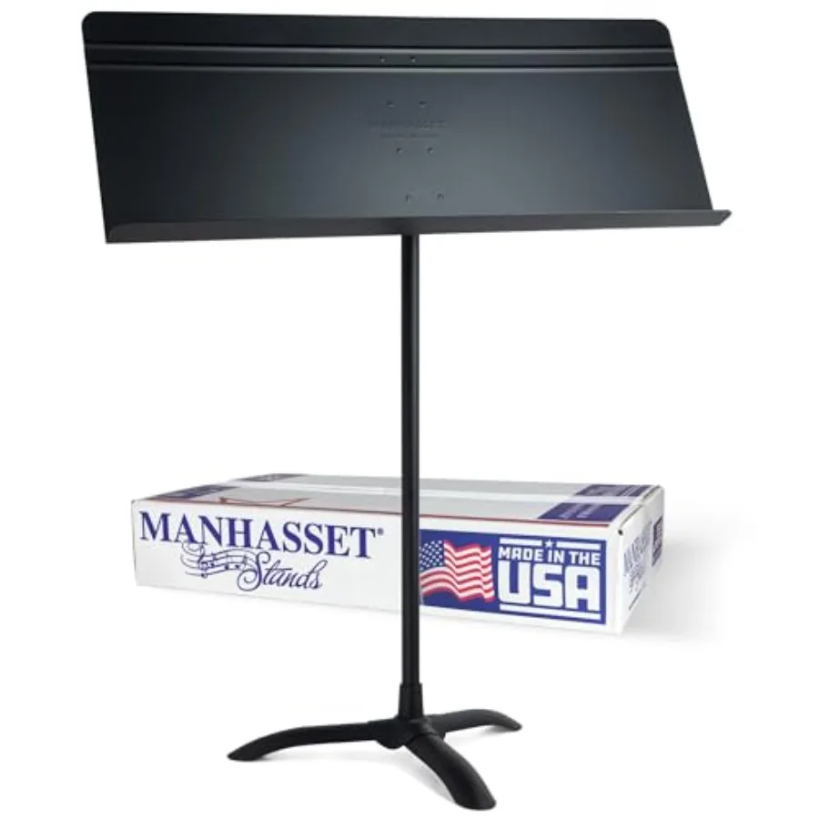 

Manhasset Fourscore Music Stand Extra-Wide 32 Desk for Large Scores Ensembles Durable Aluminum Friction Height Adjust Stable Tr