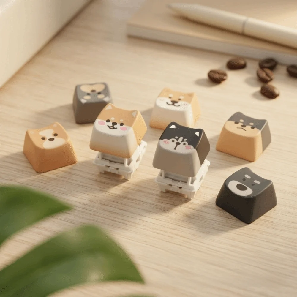 Funny Dog Pattern Finger Keyboard Pass The Time Lightweight Decompression Portable Anxiety Relief Pinch Students