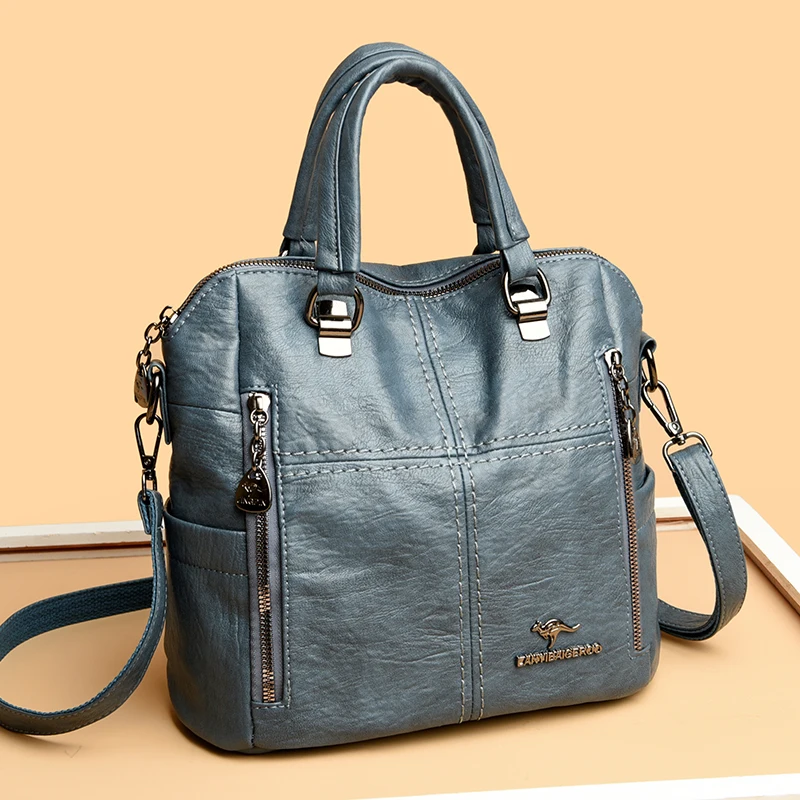 

Top Quality Soft Leather Female Crossbody Bag Elegant Solid Color Shoulder Bags for Women Versatile Casual Purses and Handbags