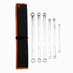 MacWork-Extra Longo Duplo Anel Box End Spanner, Chave de Aviação Set, Poder Forte, Menos Esforço, Metric, 8mm-21mm, 6 Pcs