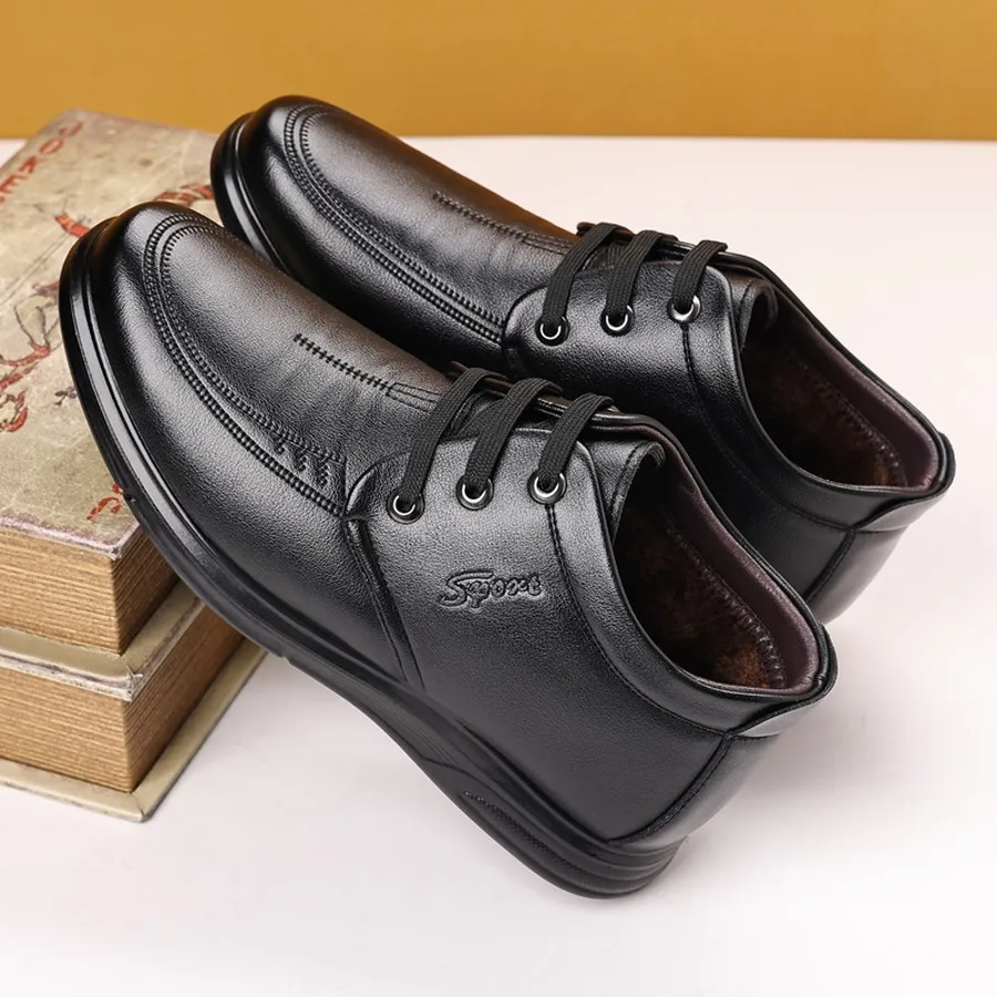 Men's Winter Casual Ankle Boots Lace-Up Round Toe Microfiber Upper Warm Lined for Daily Wear