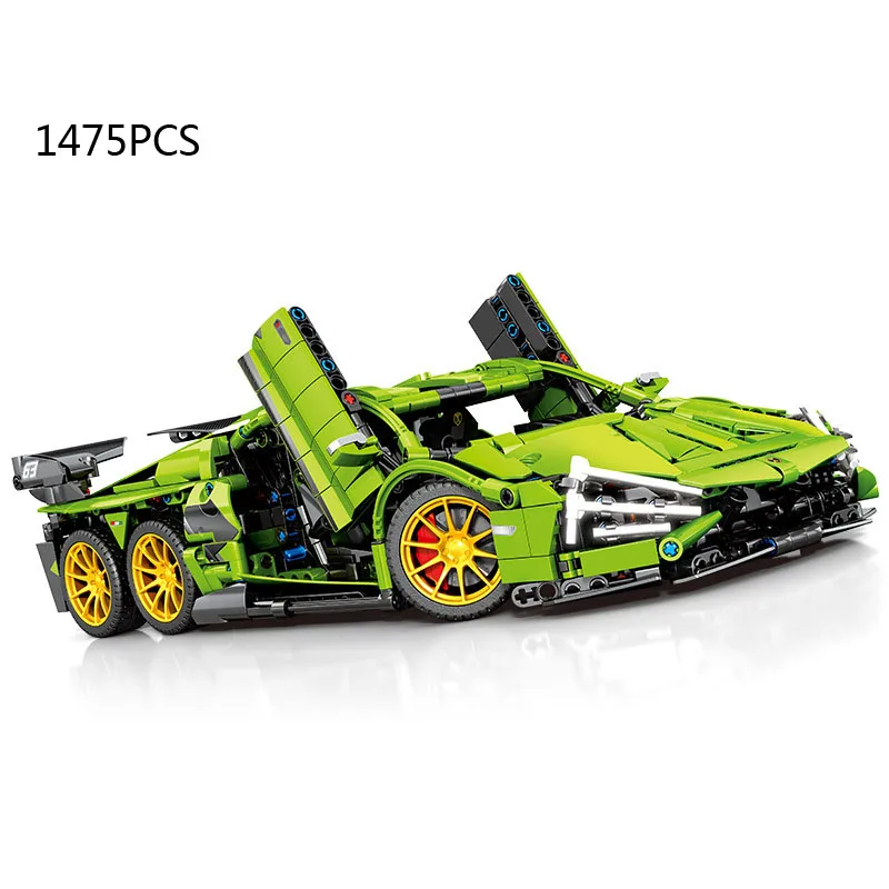 

Technical 1:14 Scale Building Block Radio 2.4ghz Remote Control Super Sport Car Aventador 6x6 Svj63 Model Vehicle Brick Rc Toys