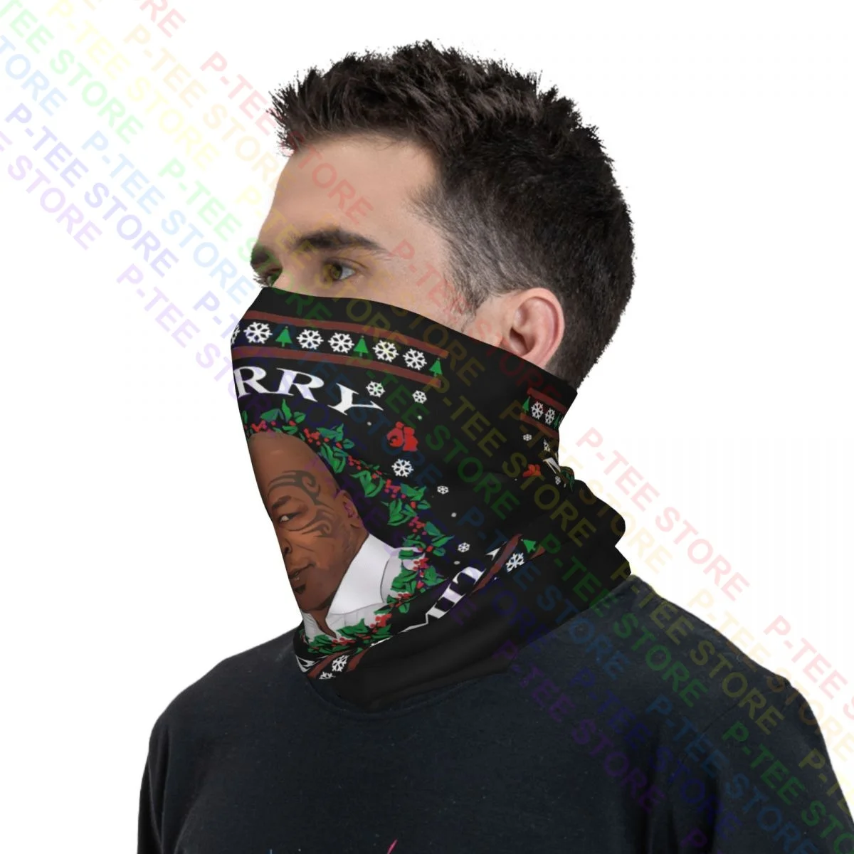 Merry Chrithmith Mike Ugly Christmas Tyson Neck Gaiter Bandana bufanda máscara facial verano a prueba de polvo cubierta Bandana