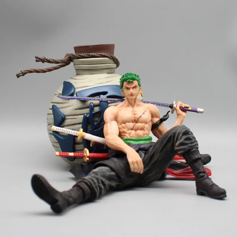 One Piece Action Figure Anime Roronoa Zoro Figuras Toys Figurine Manga 14cm GK Statue Doll Model Ornaments Gift for Children