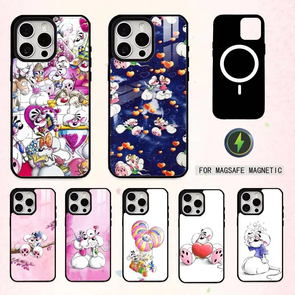 

LOVELY D-Diddl Phone Case For iPhone17,16,15,14,13,12,11 Plus,Pro Max Magnetic For Magsafe Wireless Charging