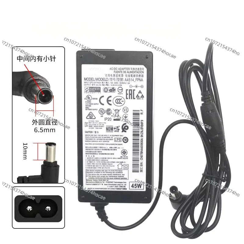 

Suitable for Samsung 14V3.22A 2.86A 2.5A 2.14A Power Adapter A4514-FPNA