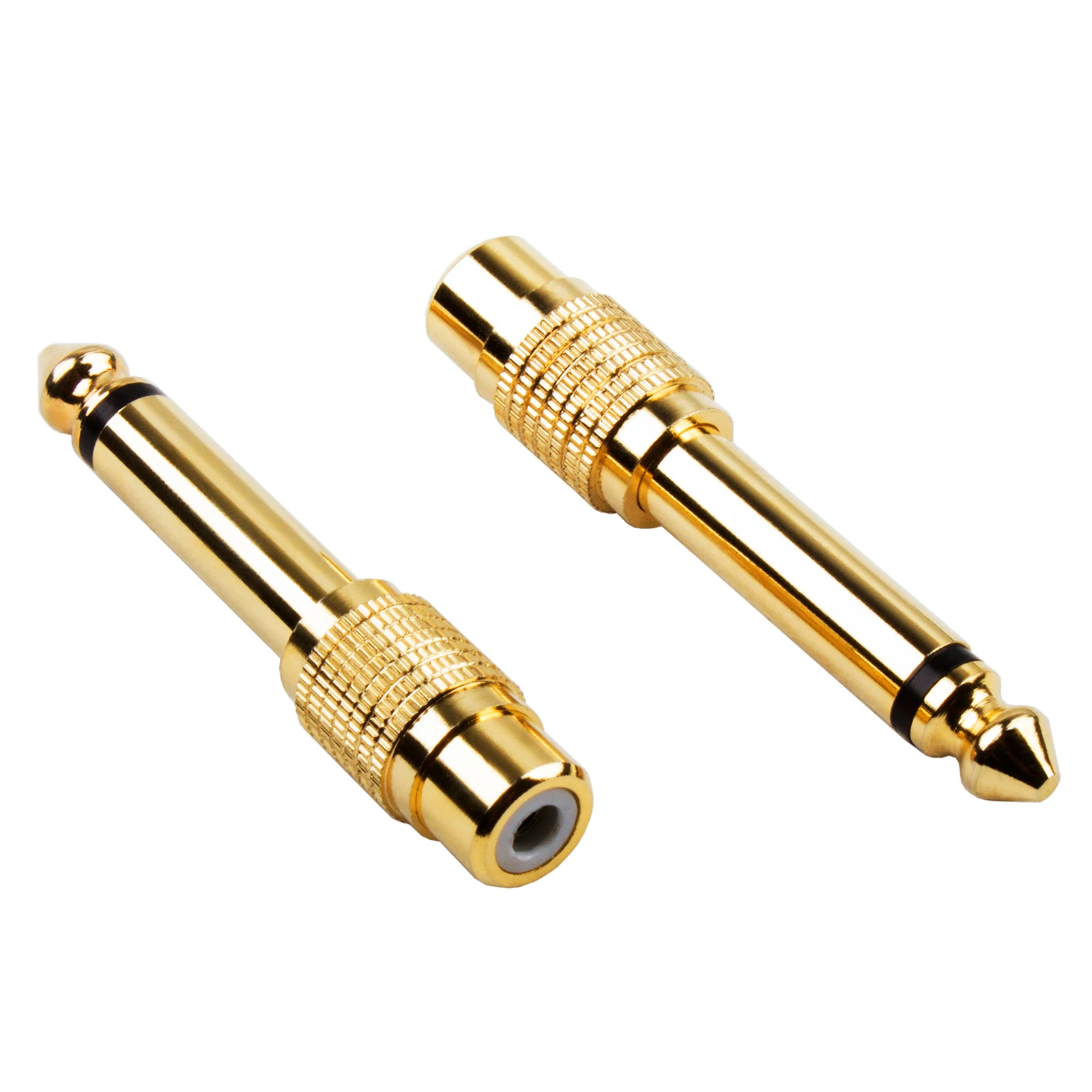 Yinyu 6.35mm to RCA Adapter Gold Plated 1/4 Inch Jack to RCA Male Stereo Audio Cable Connector for Home Theater Speaker System