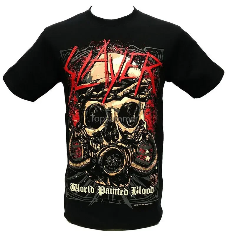 

Killerbaby Slayer World Painted Blood Thrash Metal Band Men'S Fashion T-Shirt Sleeve Tops Tshirt Homme