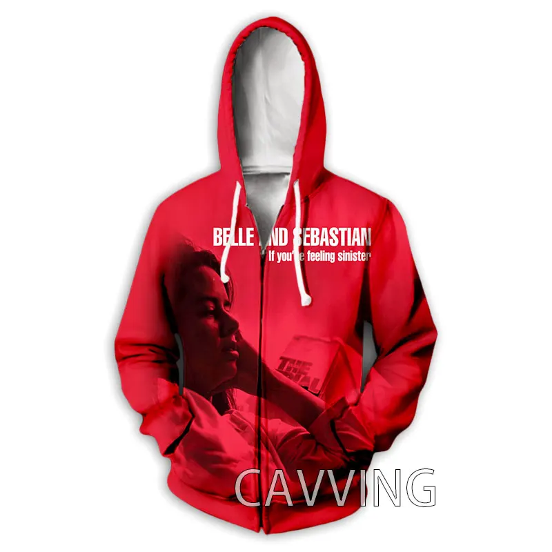 New Fashion  3D Print  Belle and Sebastian  Zipper Hoodies Zip Up Hooded Sweatshirts Harajuku Hoodie Hip Hop Sweatshirts