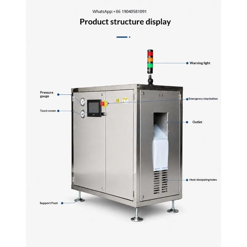 Dry Ice Maker 50kg/h Dry Ice Pelletizer Machine Price Portable Dry Ice Cleaning Machine Sale