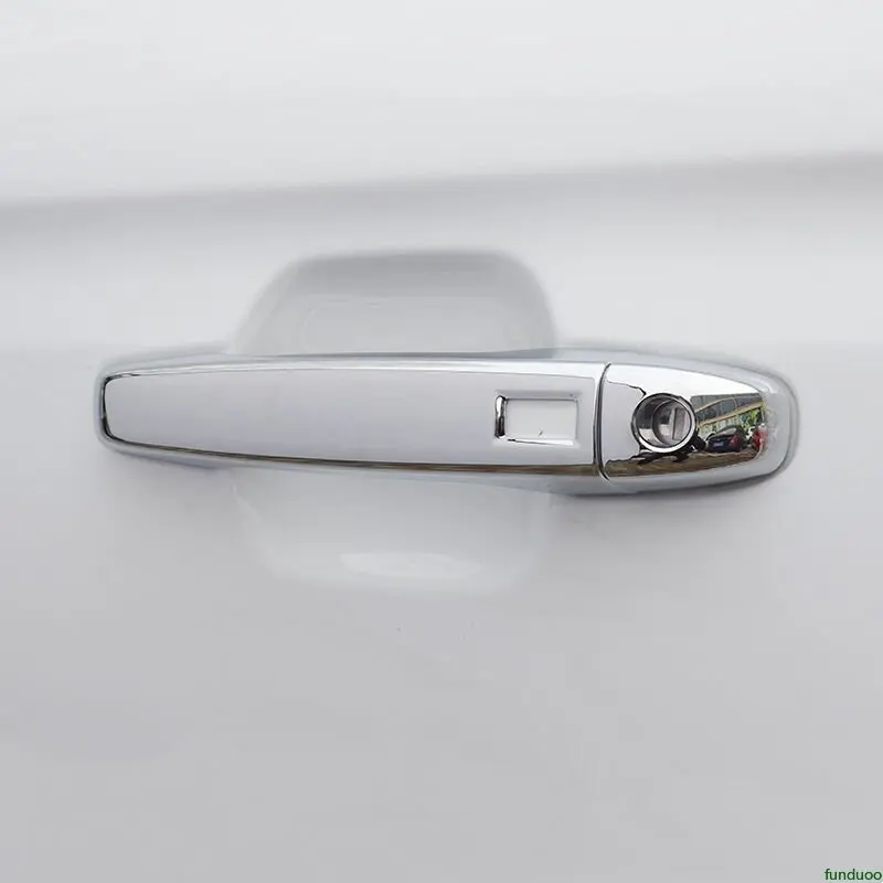 For Geely Atlas Emgrand NL-3 Proton X70 BO YUE Carbon Fiber Chrome Car Door Handle Cover Decor Trim Sticker Styling Accessories