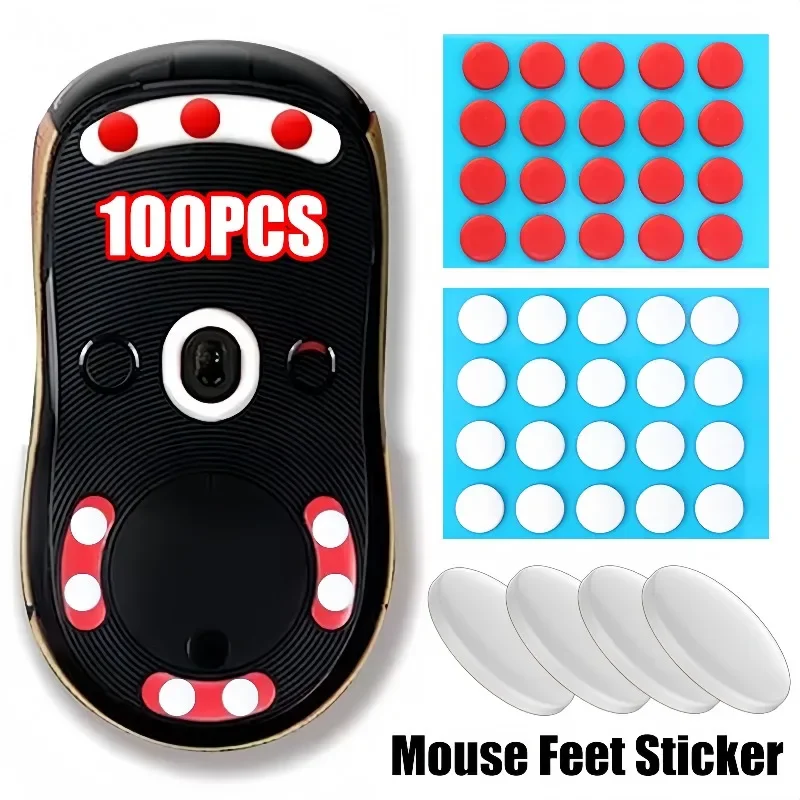 

Gaming Mouse Skates Universal Feet Sticker PTFE 6mm Smooth Glide Thickness Small Dots Pads Replacement Mouse Upgrade Accessory