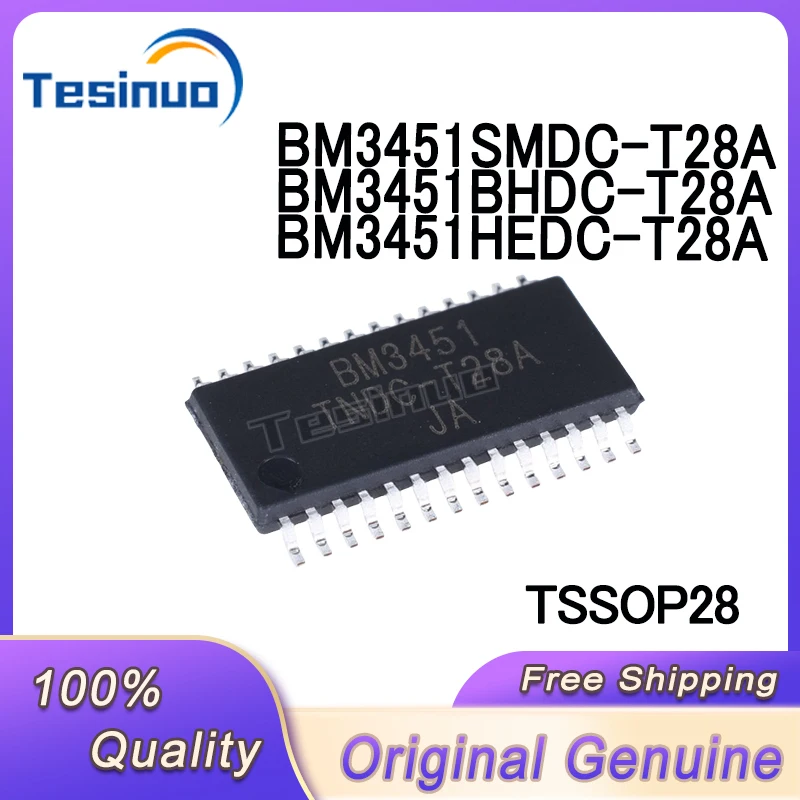 5/PCS New Original BM3451 BM3451SMDC-T28A BM3451BHDC-T28A BM3451HEDC-T28A TSSOP28 Lithium battery protection chip In Stock