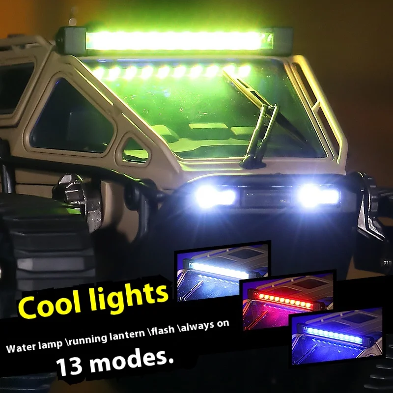 Nowy zielony JJRC C8812 LED Light Full Scale Tracked EV3 Tank Simulation Model Toy RC Car Model Off-Road Vehicle Boy Gift