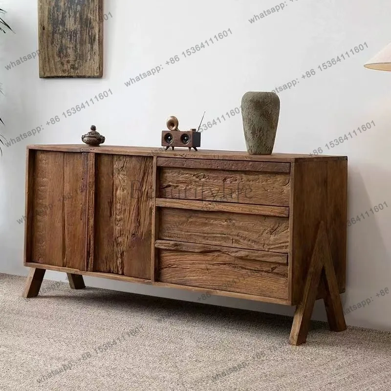 Rustic Long Living Room Cabinets Classic Drawers Wooden Vintage Living Room Cabinets Japanese Meuble