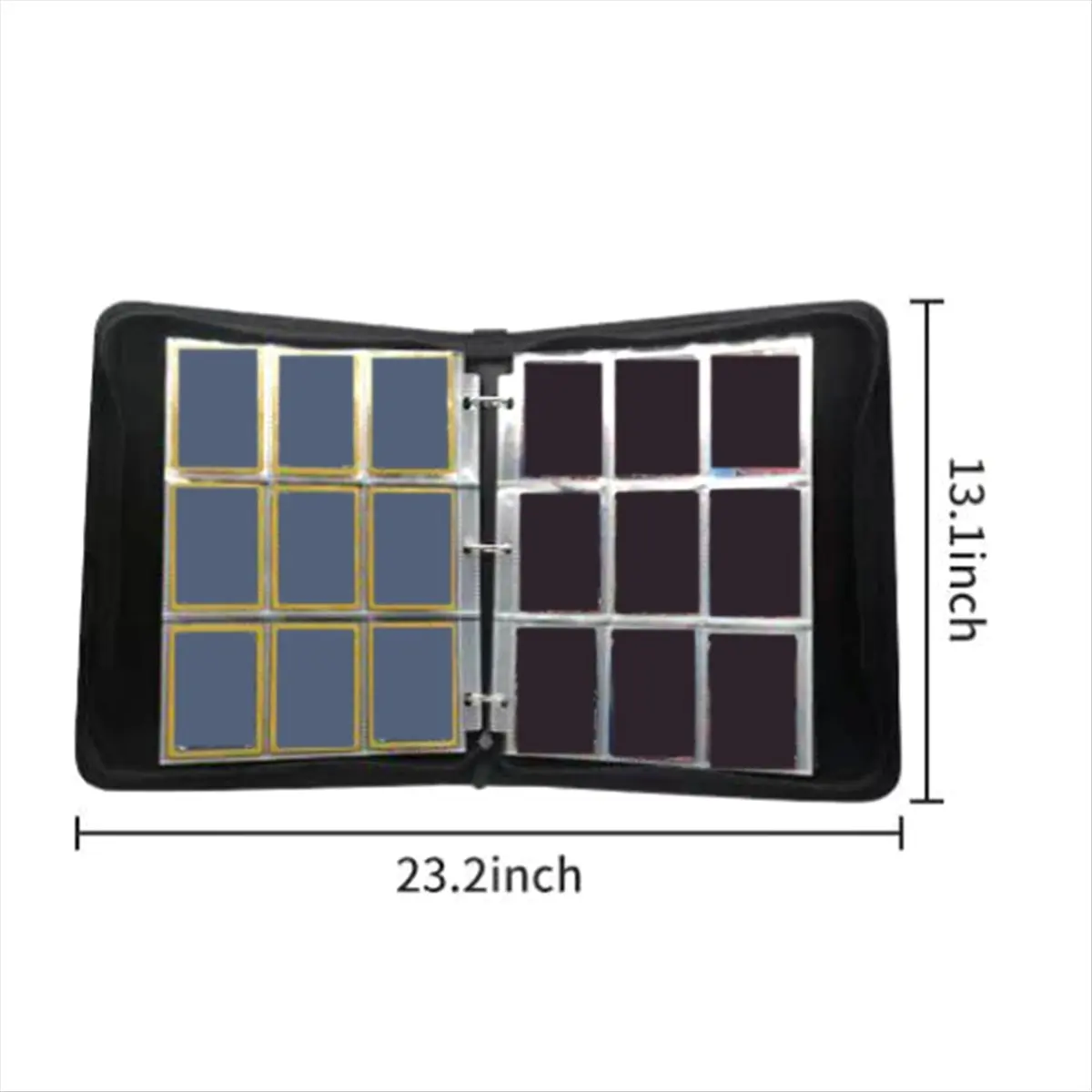 【ELEVATE LIFE】Card Case Card Holder with Zipper 80 Pockets for Cards Card Binder Holder Soft Folder Mini Cards Case Black