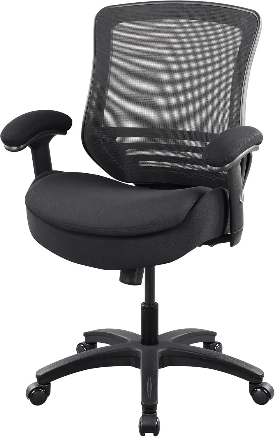 Office Chair Ergonomic Desk Chair Mesh Computer Chair,Height Adjusting Arm Waist Support Function-Black