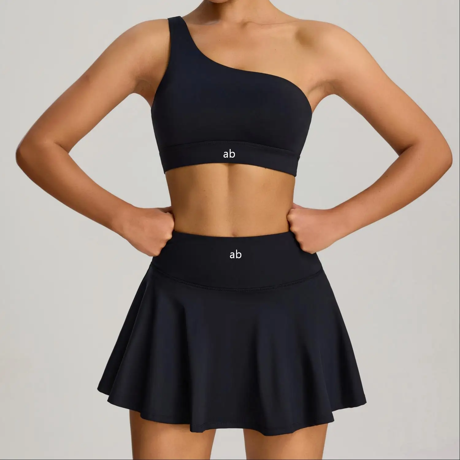 New style sport tennis skirt outdoor golf pocket sports short set false two-piece anti-glare yoga skirt