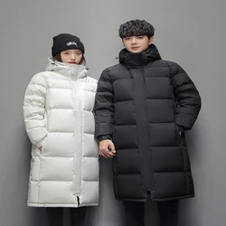 2024 Outdoor New Winter Down Coat For Men Women Loose Fit Couple's Down jacket For Men Long Removable Hood Parka Plus Size 5XL