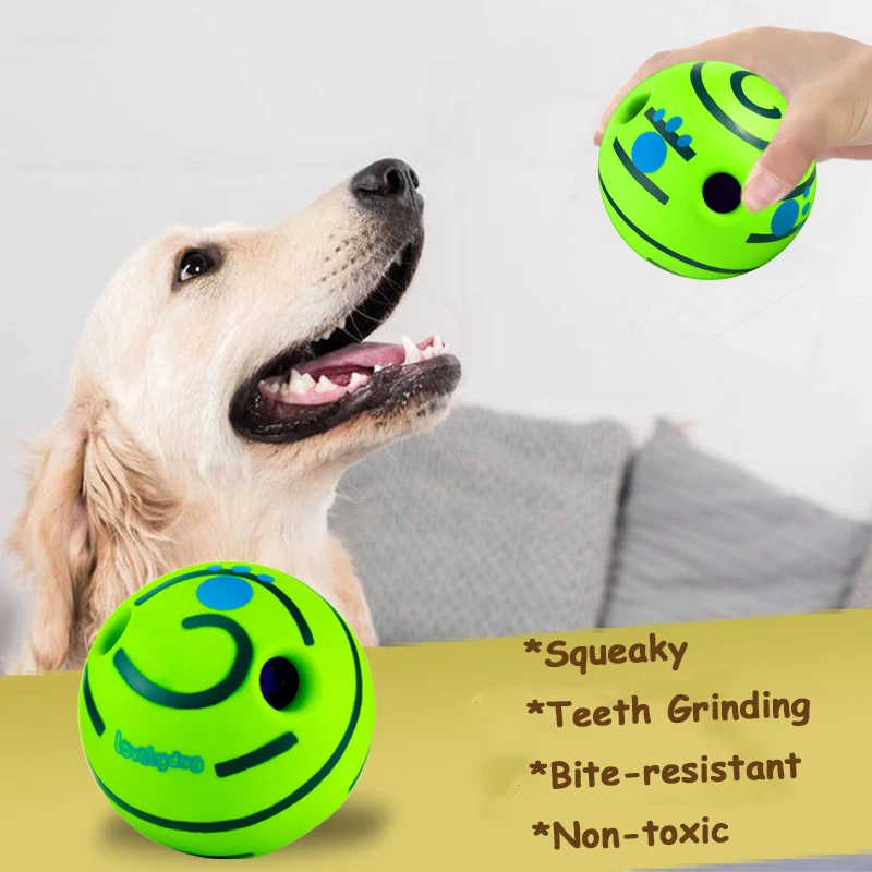 

Dog Toy Interactive Wobble Wag Giggle Glow Ball Fun Giggle Sounds When Rolled or Shaken Pets Know Best As Seen On TV