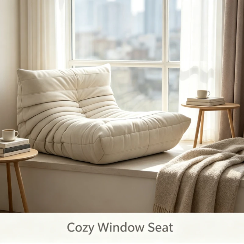Caterpillar Style Floor Sofa With Quilted Design And Soft Fabric For Modern Living Room Seating Soft,lightweight and comfortable