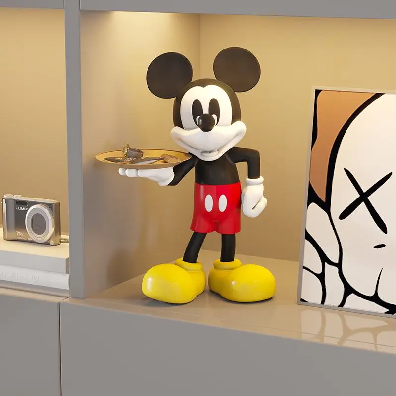 Imagem -02 - Bandeja de Armazenamento de Mickey Mouse dos Desenhos Animados Estátua de Chaves Criativas Porta-chaves de Jóias Decor de Casa