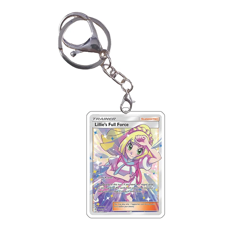 Pokemon Sleutelhanger Kaarten Iono Lillie Vileplume Weavile Mimikyu N Anime Game Karakters Zelf Gemaakt Acryl Hanger Decoratie Geschenken