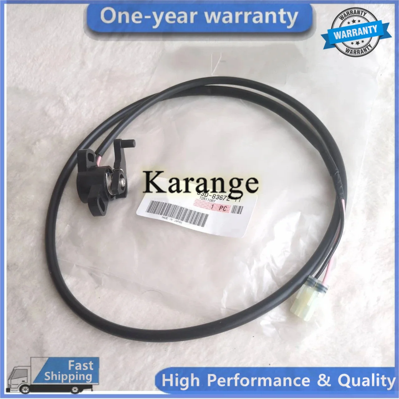 Trim Angle Sender Sensor 63D-83672-11-00, 63D-83672-10-00, 63D836721100 for Yamaha F50H Series F60C/FT60 F70A/F70LA F40 Series