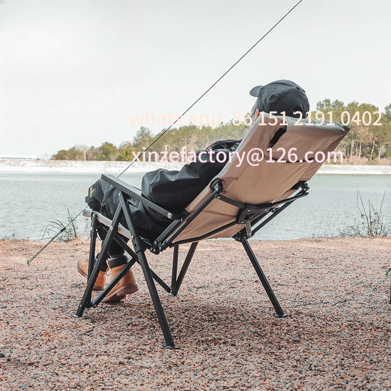

Customizable Outdoor Folding Chair Portable Lounge Pillow Back Adjustable Aluminum Alloy Camping Table and Chair