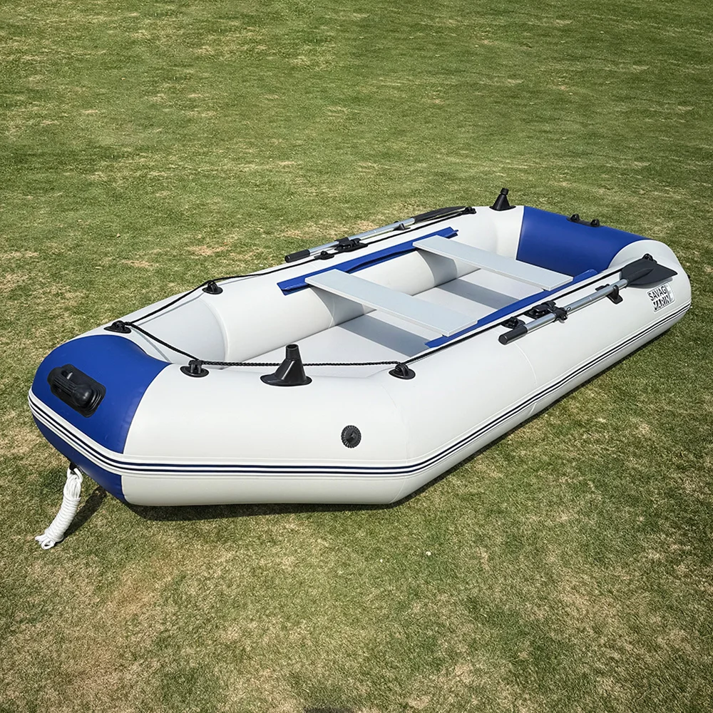 

300CM 4 Person Outboard Inflatable Fishing Kayak Towable Boat Rowing Boat Lifeboat Can Install Trolling Motor
