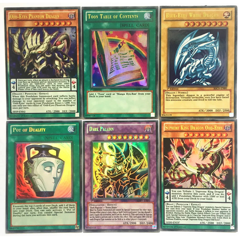 Cartas de piezas Yu Gi Oh, cartas holográficas en inglés de Anime, Wing Dragon Giant Soldier Sky Battle Game yu-gi-oh, 112 Juguete de regalo para