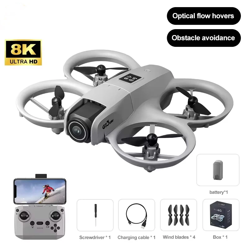 Lenovo Gt3 Max Drone 8k Hd Luchtfotografie Groot scherm Optische stroompositionering Borstelloze intelligente obstakelvermijding - afbeelding 1