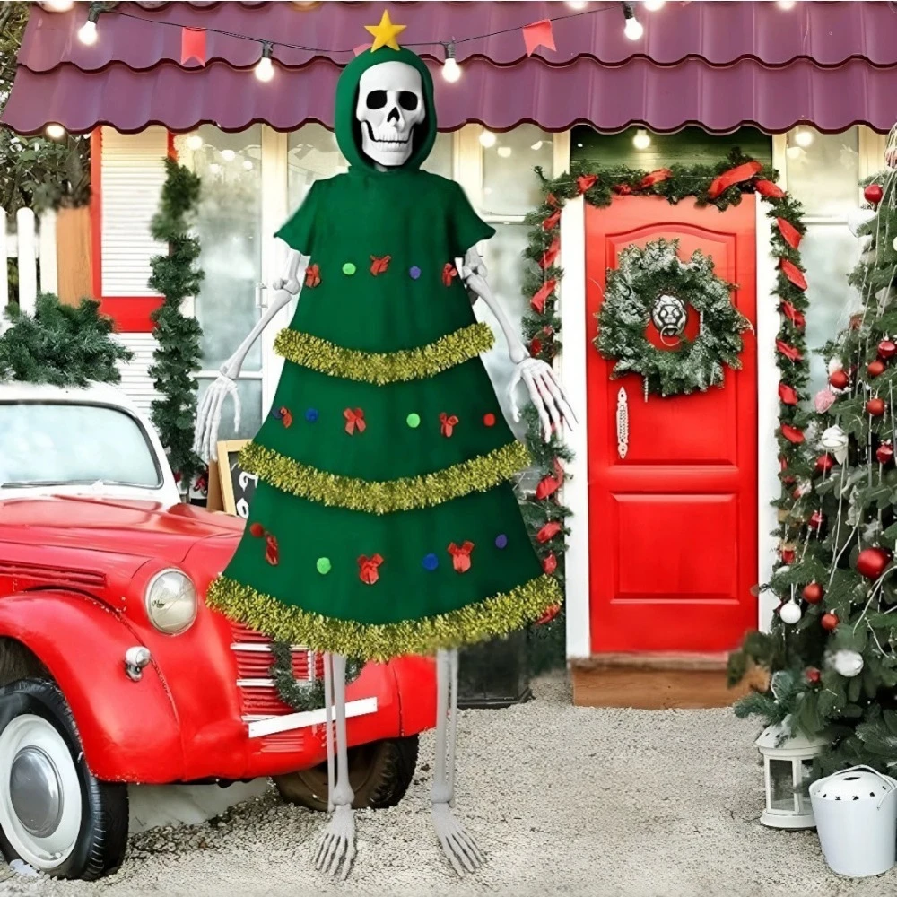 12 Inch Dummy Christmas Tree Clothing Christmas Stage Performance Cosplay Costumes Tree Props Adult Female Festival Clothe