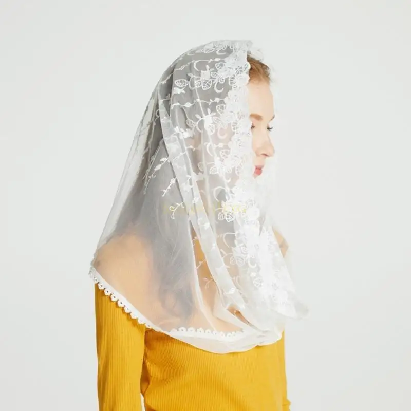 

31bf Мантилья -вуаль Католическая церковь вуаль кружевная голова покрытие женщин Церковь Месса вуаль головная головная массовая