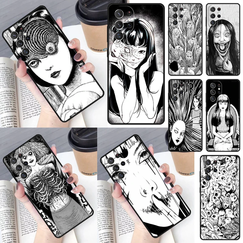 Japanese horror comic Phone Case for Samsung Galaxy S26 Ultra S25 S24 S23 S22 S21 S20 Note10 Plus FE Cover Luxury