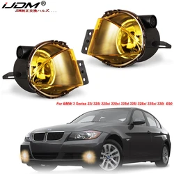 iJDM Golden Yellow Front Fog Driving Light For 2005-2008 BMW E90 E91 323i 325i 328i 330i 335i Front Bumper Fog Lamps Cover
