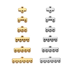 20pcs Stainless Steel Gold Multilayer Necklace Bracelet Strand Clasps Bails Chains Connectors for DIY Jewelry Findings Supplies